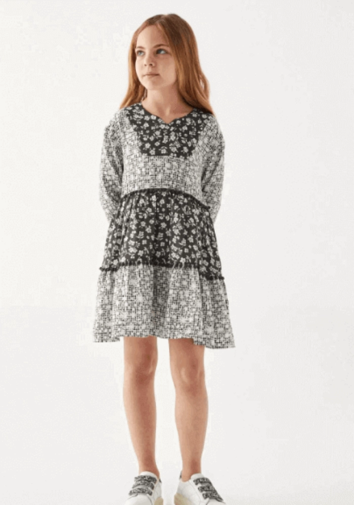 Picture of  B&G Tyess Girl Patterned Dress TJ4902