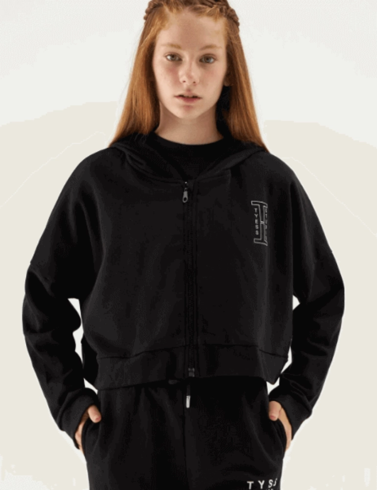 Picture of B&G Tyess Girl's Black Sweatshirt TJ4405