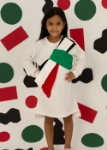 Picture of 7474 White Tshirt With Kuwait Color Belt National Day For Girl KND-24