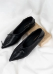 Picture of 7366 Black Formal Flats Shoes For Women SS0-24