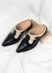 Picture of 7367 Black Vintage Slipper Shoe For Women SS0-24