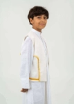 Picture of 7540 White And Gold Design Vest For Boys RAM-24