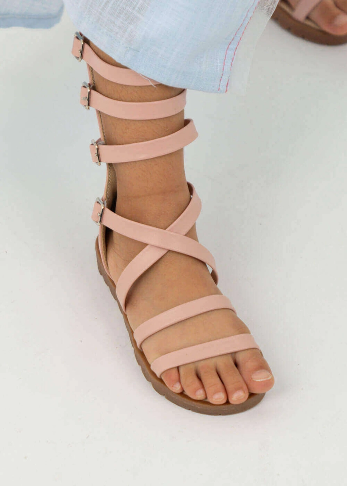 Picture of 7363 Pink Gladiator Sandals For Girls
