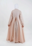 صورة Nova Linen Wrap Dress With Jacket Pink Nude
