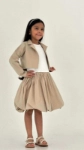 Picture of Beige Two-Piece Set Of White Dress And Jacket