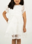 صورة فستان ابيض مصمم للبنات 7106
