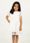 Picture of White 7106 Lace Dress For Girls